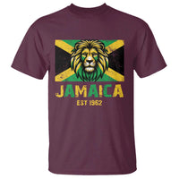 Jamaican Independence  EST 1962 Jamaica Flag Lion T Shirt - Wonder Print Shop