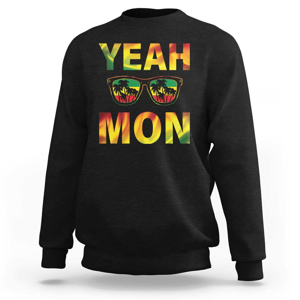 Funny Yeah Mon Jamaican Jamaica Reggae Sweatshirt - Wonder Print Shop