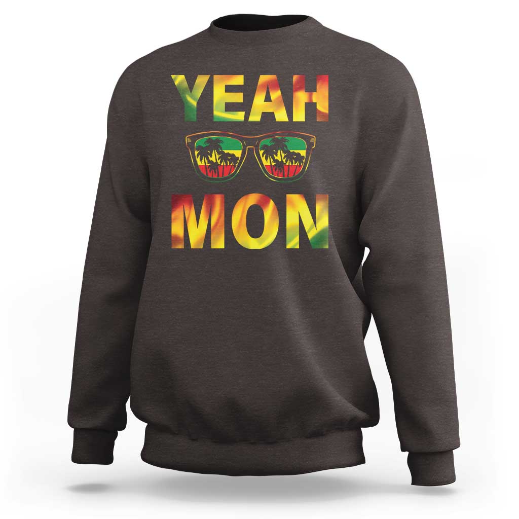 Funny Yeah Mon Jamaican Jamaica Reggae Sweatshirt - Wonder Print Shop