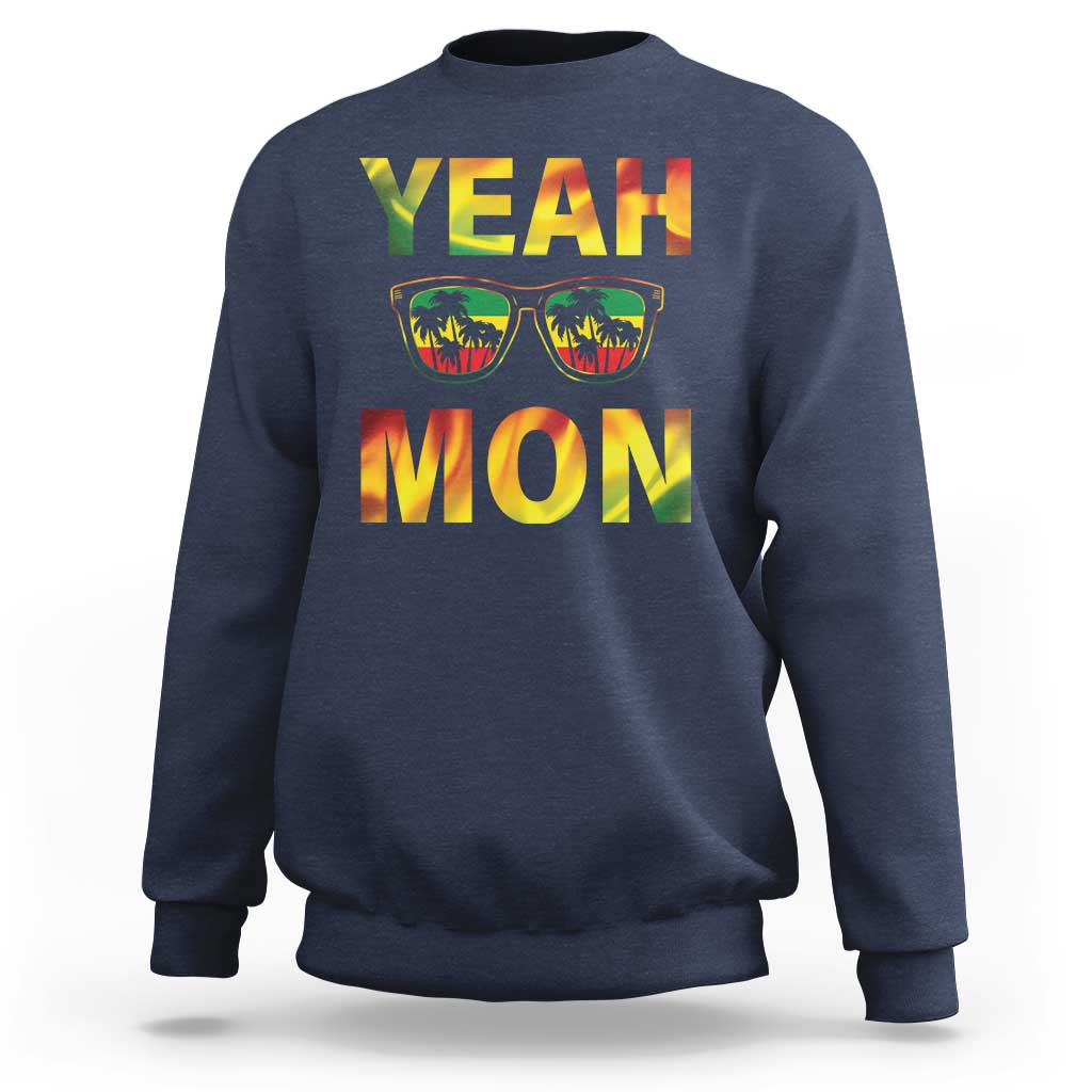 Funny Yeah Mon Jamaican Jamaica Reggae Sweatshirt - Wonder Print Shop