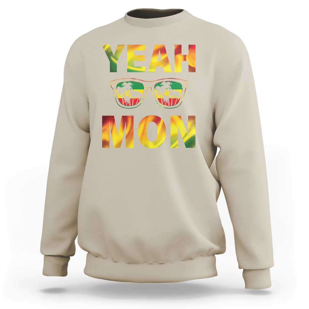 Funny Yeah Mon Jamaican Jamaica Reggae Sweatshirt - Wonder Print Shop