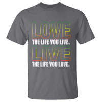 Jamaican Reggae Legend Bob Quote T Shirt Love The Life You Live Live The Life You Love - Wonder Print Shop