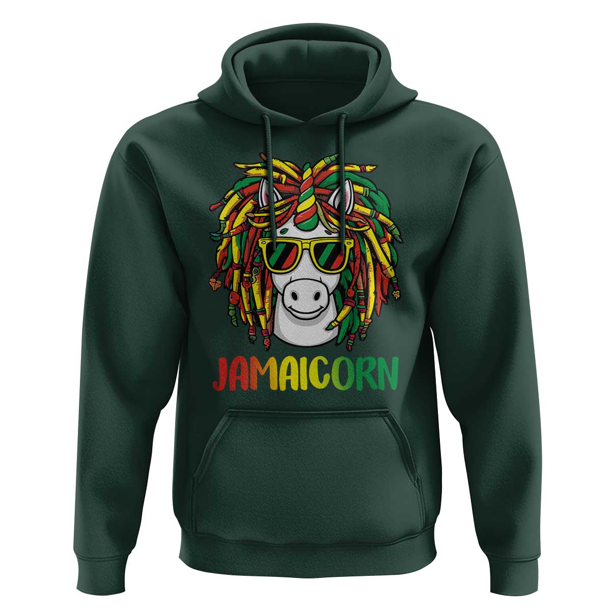 Funny Jamaicorn Jamaican Reggae Unicorn Hoodie - Wonder Print Shop