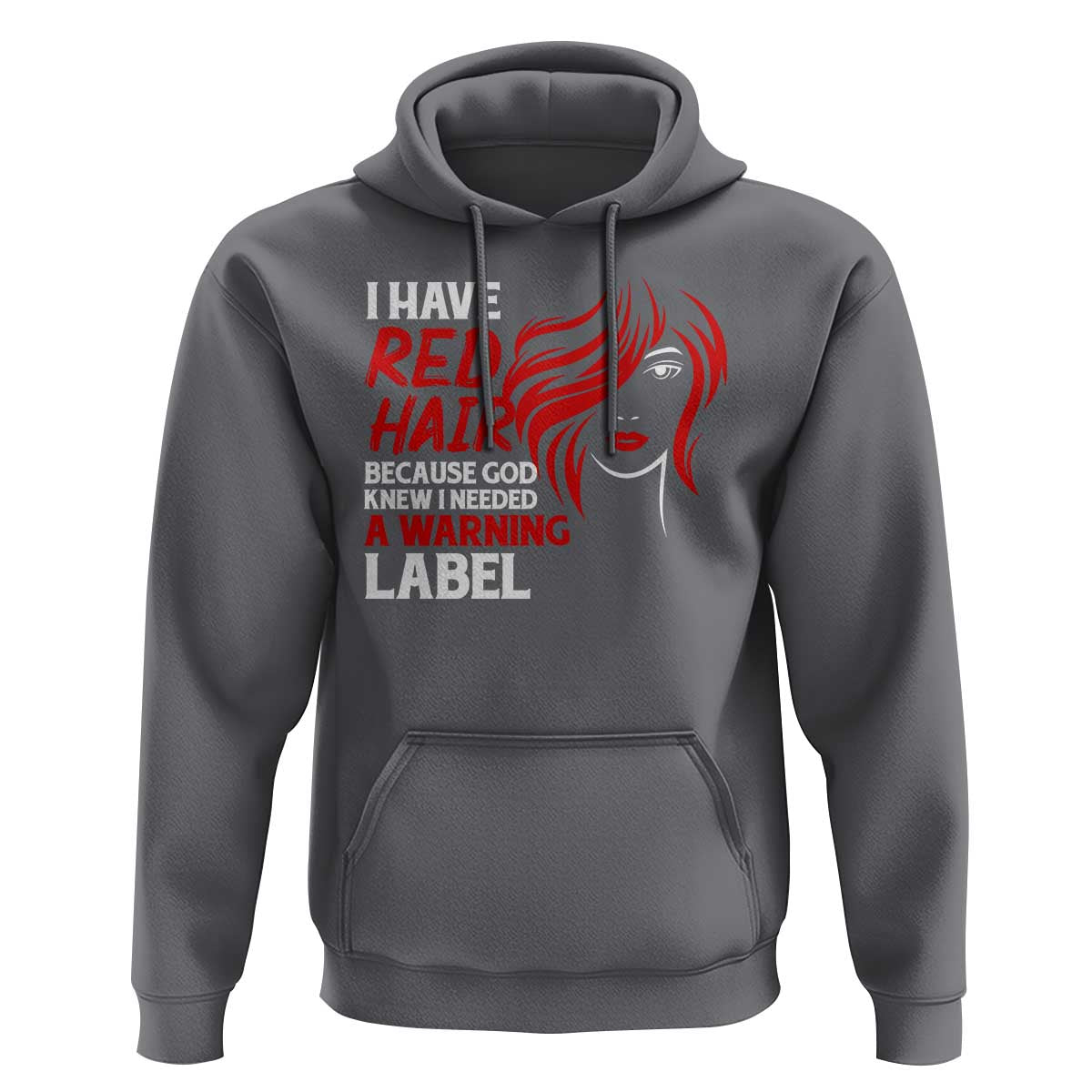 Redhead Hoodie I Have Red Hair Warning Label - Wonder Print Shop