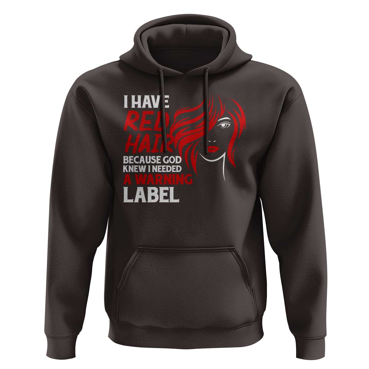 Redhead Hoodie I Have Red Hair Warning Label - Wonder Print Shop