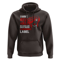 Redhead Hoodie I Have Red Hair Warning Label - Wonder Print Shop