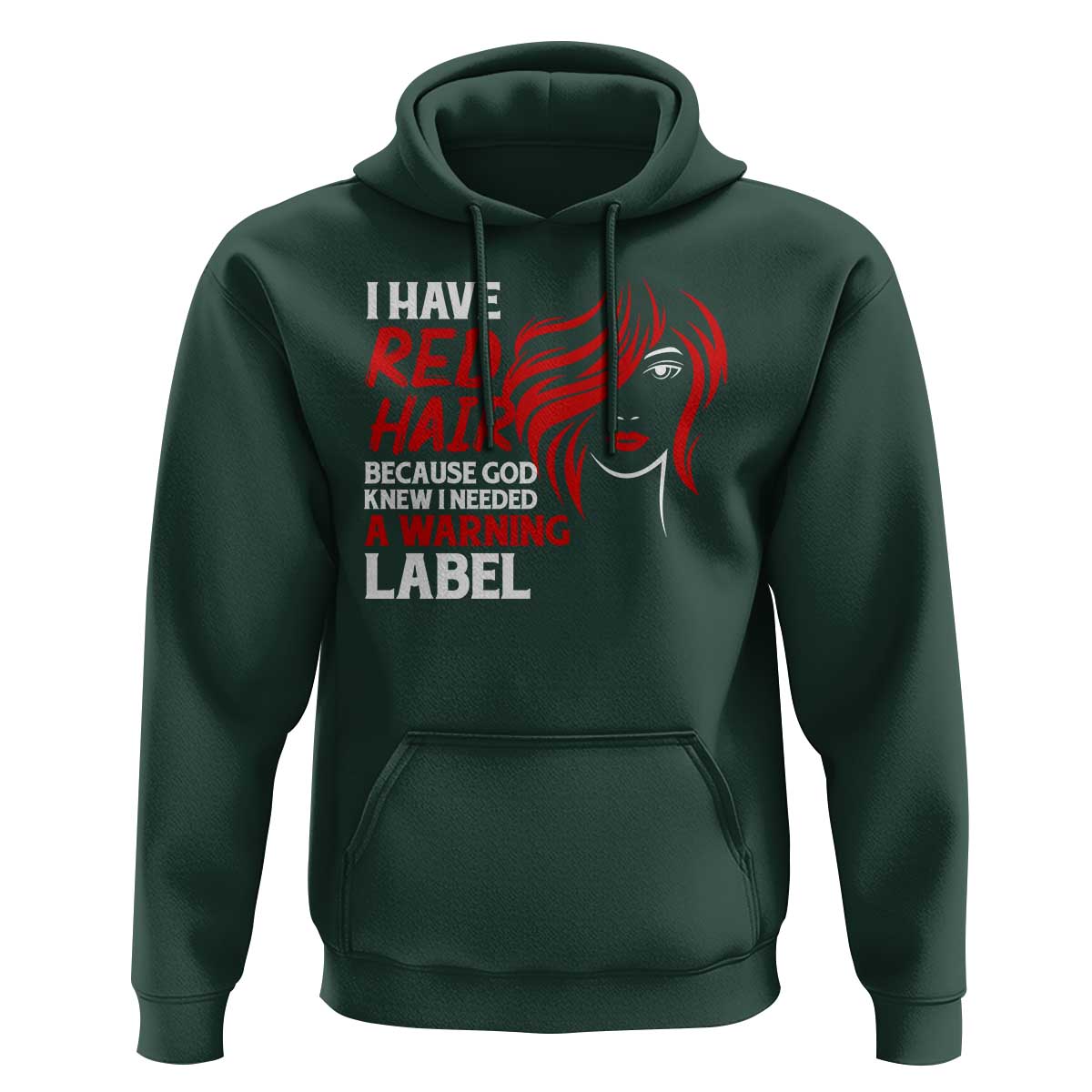 Redhead Hoodie I Have Red Hair Warning Label - Wonder Print Shop