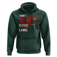 Redhead Hoodie I Have Red Hair Warning Label - Wonder Print Shop