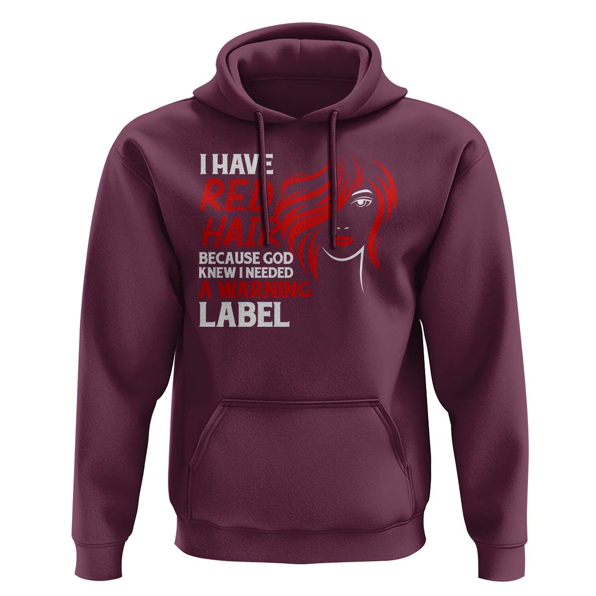 Redhead Hoodie I Have Red Hair Warning Label - Wonder Print Shop