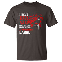Redhead T Shirt I Have Red Hair Warning Label - Wonder Print Shop