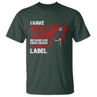 Redhead T Shirt I Have Red Hair Warning Label - Wonder Print Shop
