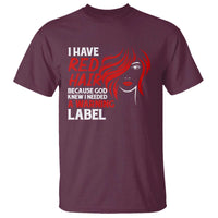 Redhead T Shirt I Have Red Hair Warning Label - Wonder Print Shop