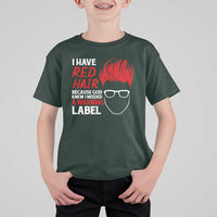Redhead T Shirt For Kid I Have Red Hair Warning Label - Wonder Print Shop