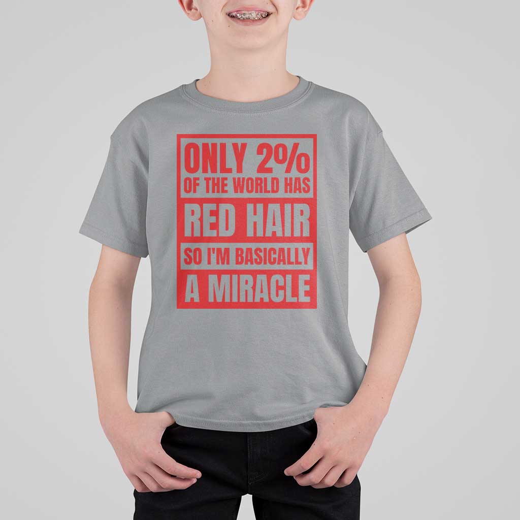 Redhead Pride T Shirt For Kid Only 2% Of The World Has Red Hair - Wonder Print Shop