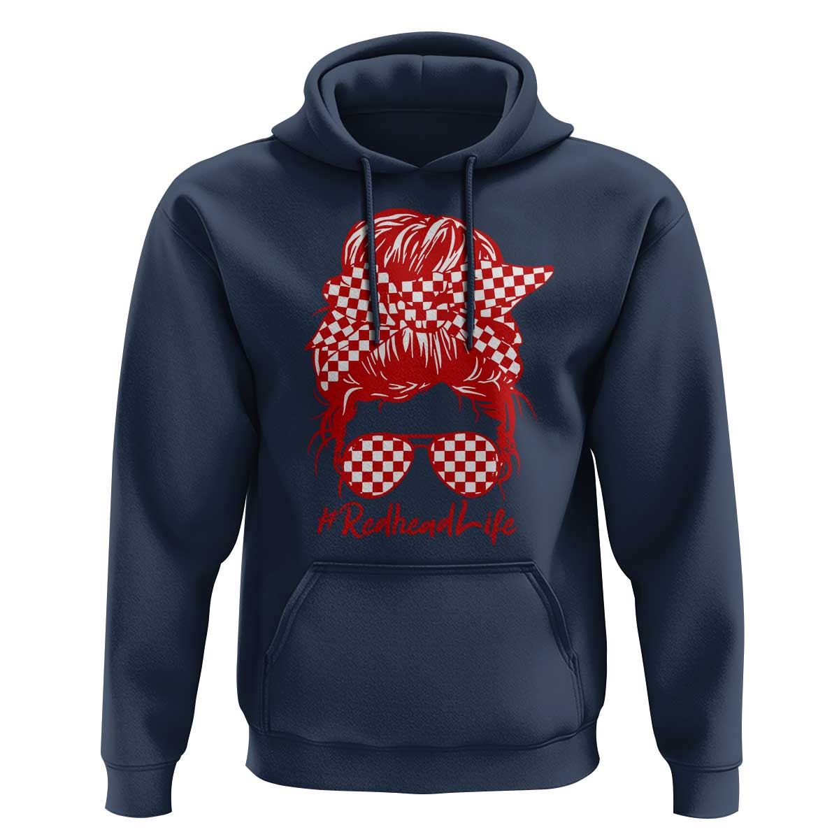 Redhead Life Hoodie Natural Red Hair Messy Bun Girl - Wonder Print Shop