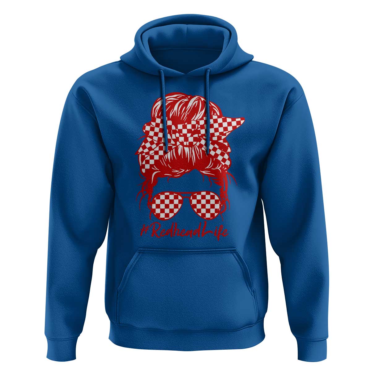 Redhead Life Hoodie Natural Red Hair Messy Bun Girl - Wonder Print Shop