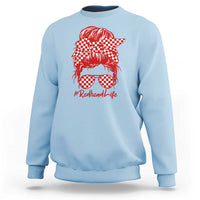 Redhead Life Sweatshirt Natural Red Hair Messy Bun Girl - Wonder Print Shop