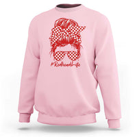 Redhead Life Sweatshirt Natural Red Hair Messy Bun Girl - Wonder Print Shop