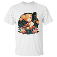 Mid Autumn Festival T Shirt Chinese Full Moon Rabbit Mooncake - Wonder Print Shop
