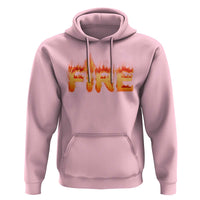 Couple Matching Fire And Ice Hoodie Typographic Fire