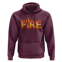 Couple Matching Fire And Ice Hoodie Typographic Fire