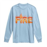 Couple Matching Fire And Ice Long Sleeve Shirt Typographic Fire