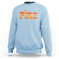 Couple Matching Fire And Ice Sweatshirt Typographic Fire