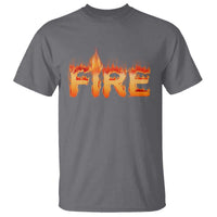 Couple Matching Fire And Ice T Shirt Typographic Fire