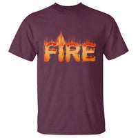 Couple Matching Fire And Ice T Shirt Typographic Fire