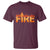 Couple Matching Fire And Ice T Shirt Typographic Fire