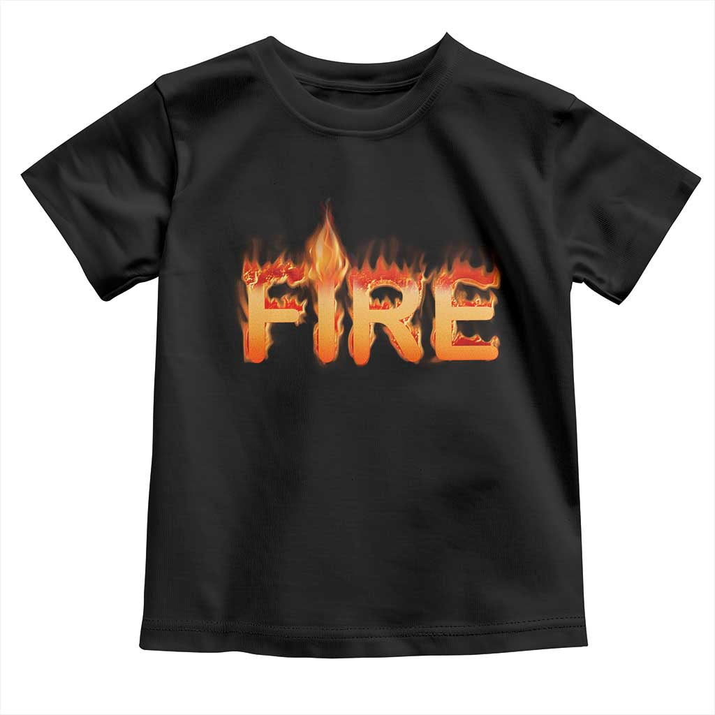 Couple Matching Fire And Ice Toddler T Shirt Typographic Fire
