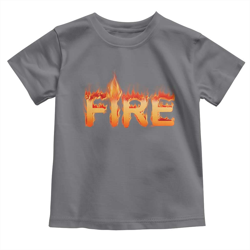 Couple Matching Fire And Ice Toddler T Shirt Typographic Fire