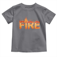 Couple Matching Fire And Ice Toddler T Shirt Typographic Fire