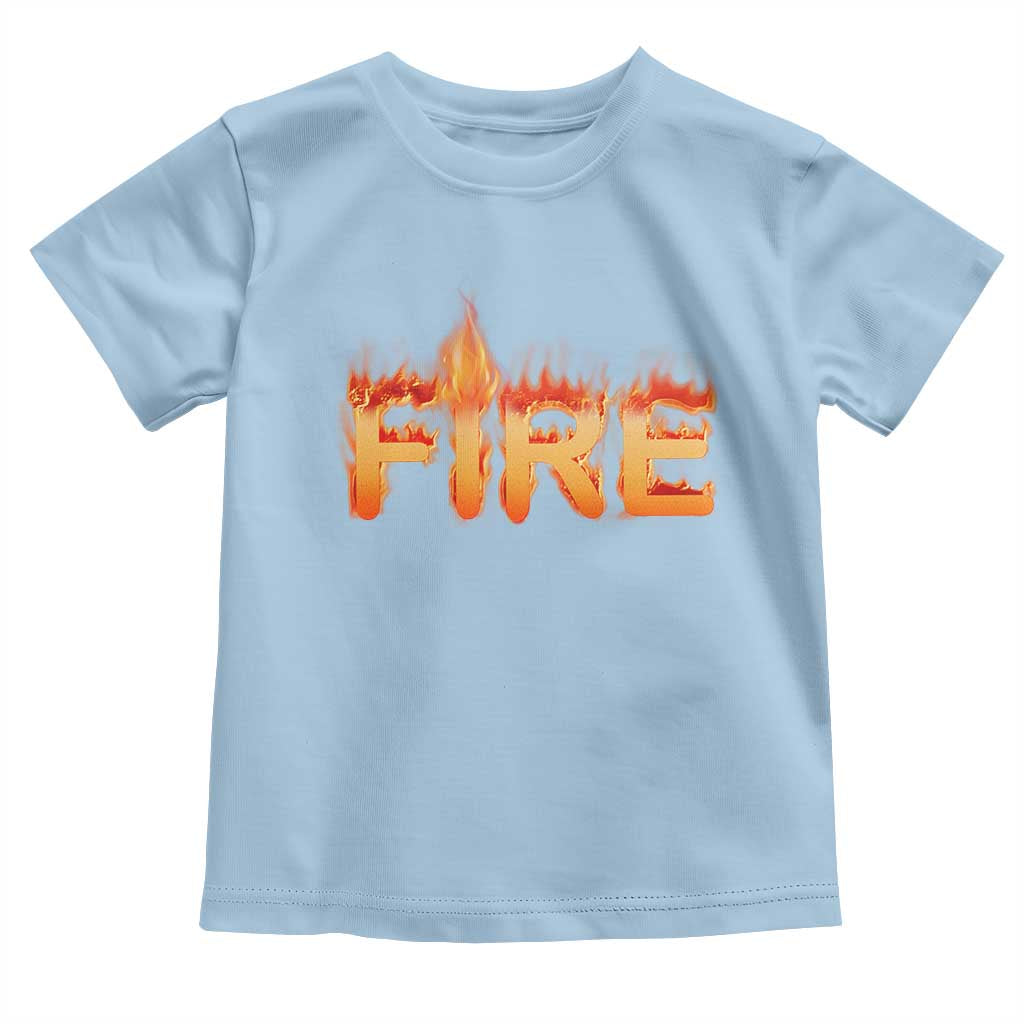 Couple Matching Fire And Ice Toddler T Shirt Typographic Fire