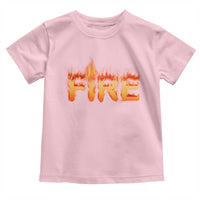 Couple Matching Fire And Ice Toddler T Shirt Typographic Fire