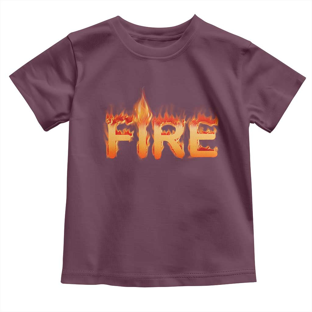 Couple Matching Fire And Ice Toddler T Shirt Typographic Fire
