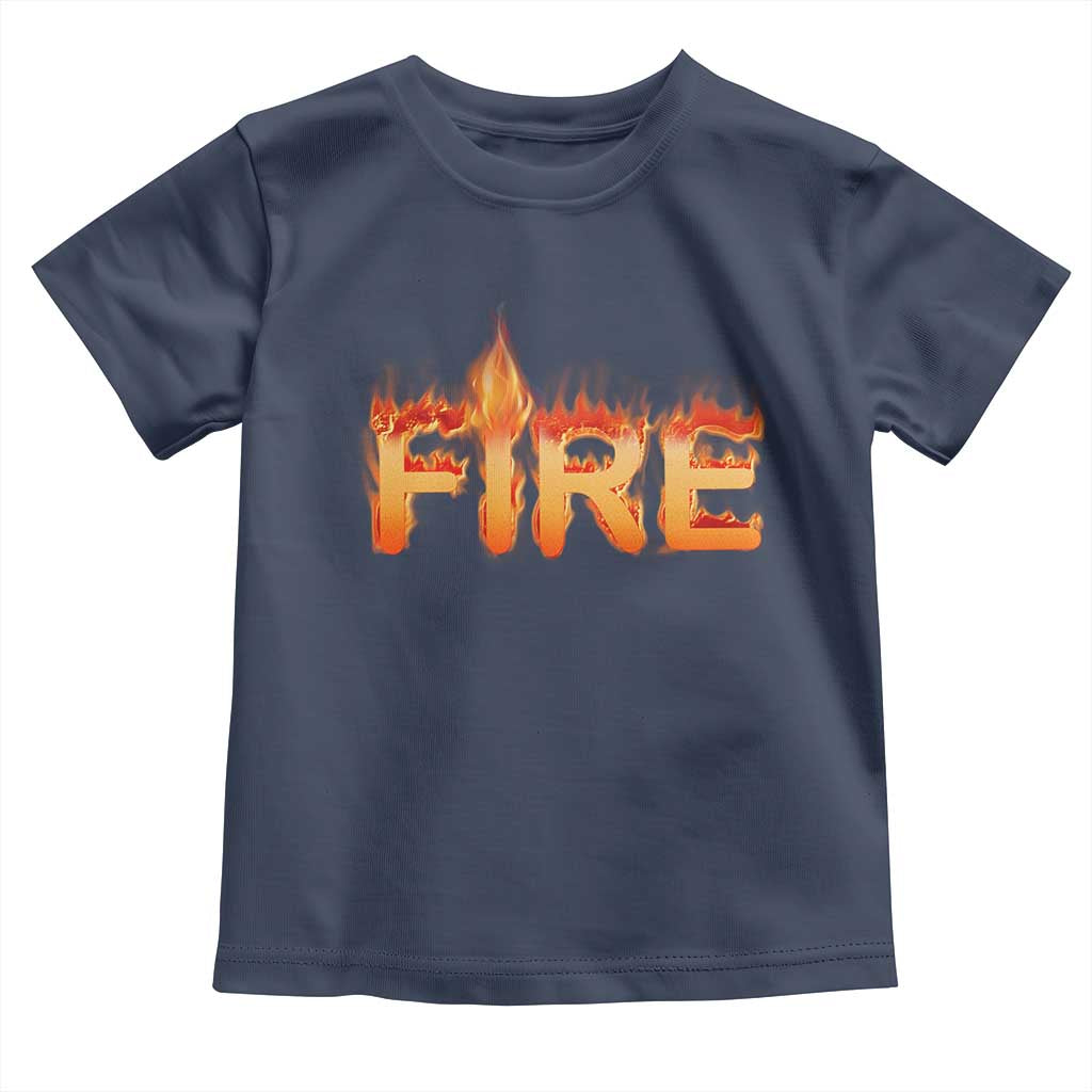 Couple Matching Fire And Ice Toddler T Shirt Typographic Fire