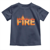Couple Matching Fire And Ice Toddler T Shirt Typographic Fire