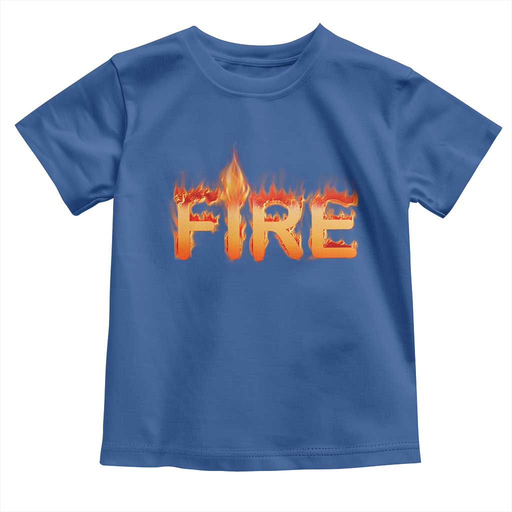 Couple Matching Fire And Ice Toddler T Shirt Typographic Fire