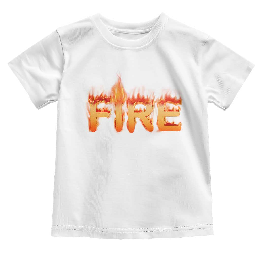 Couple Matching Fire And Ice Toddler T Shirt Typographic Fire