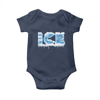 Couple Matching Fire And Ice Baby Onesie Typographic Ice