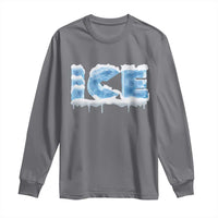 Couple Matching Fire And Ice Long Sleeve Shirt Typographic Ice