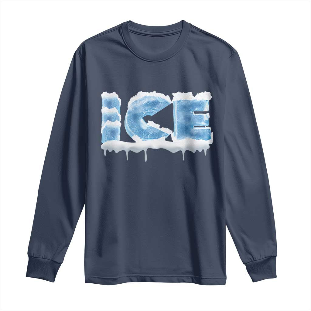 Couple Matching Fire And Ice Long Sleeve Shirt Typographic Ice