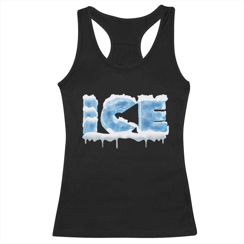 Couple Matching Fire And Ice Racerback Tank Top Typographic Ice