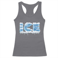 Couple Matching Fire And Ice Racerback Tank Top Typographic Ice