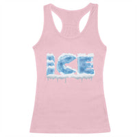 Couple Matching Fire And Ice Racerback Tank Top Typographic Ice