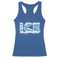 Couple Matching Fire And Ice Racerback Tank Top Typographic Ice