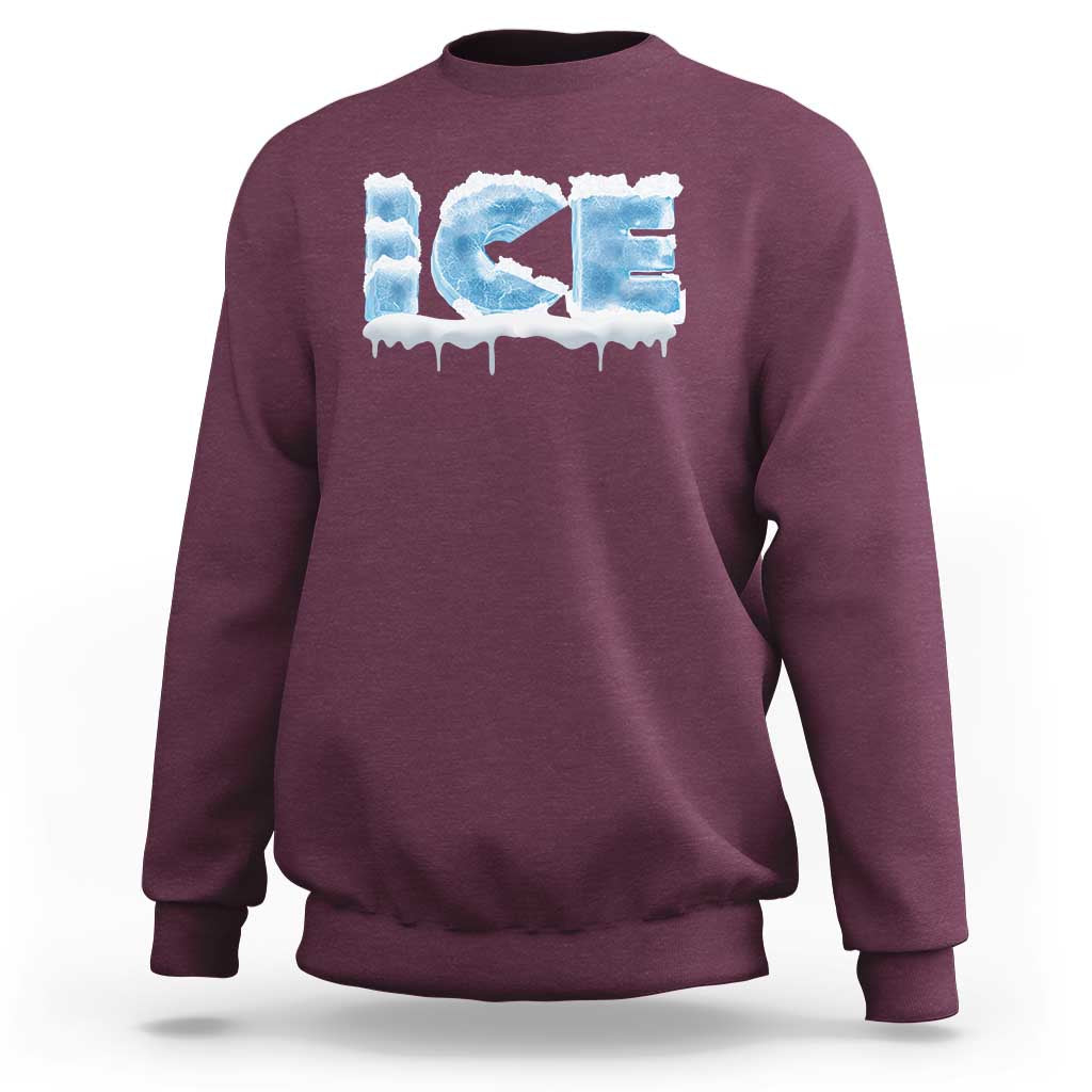 Couple Matching Fire And Ice Sweatshirt Typographic Ice