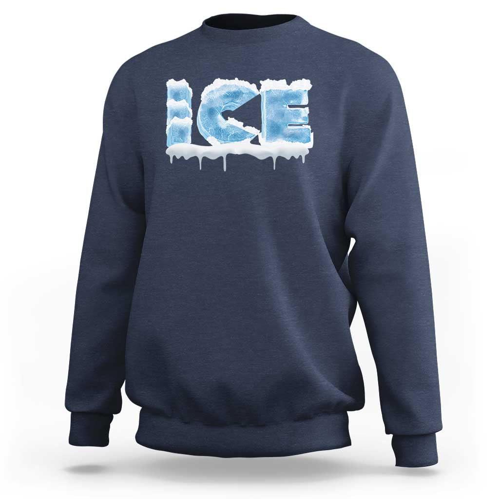 Couple Matching Fire And Ice Sweatshirt Typographic Ice