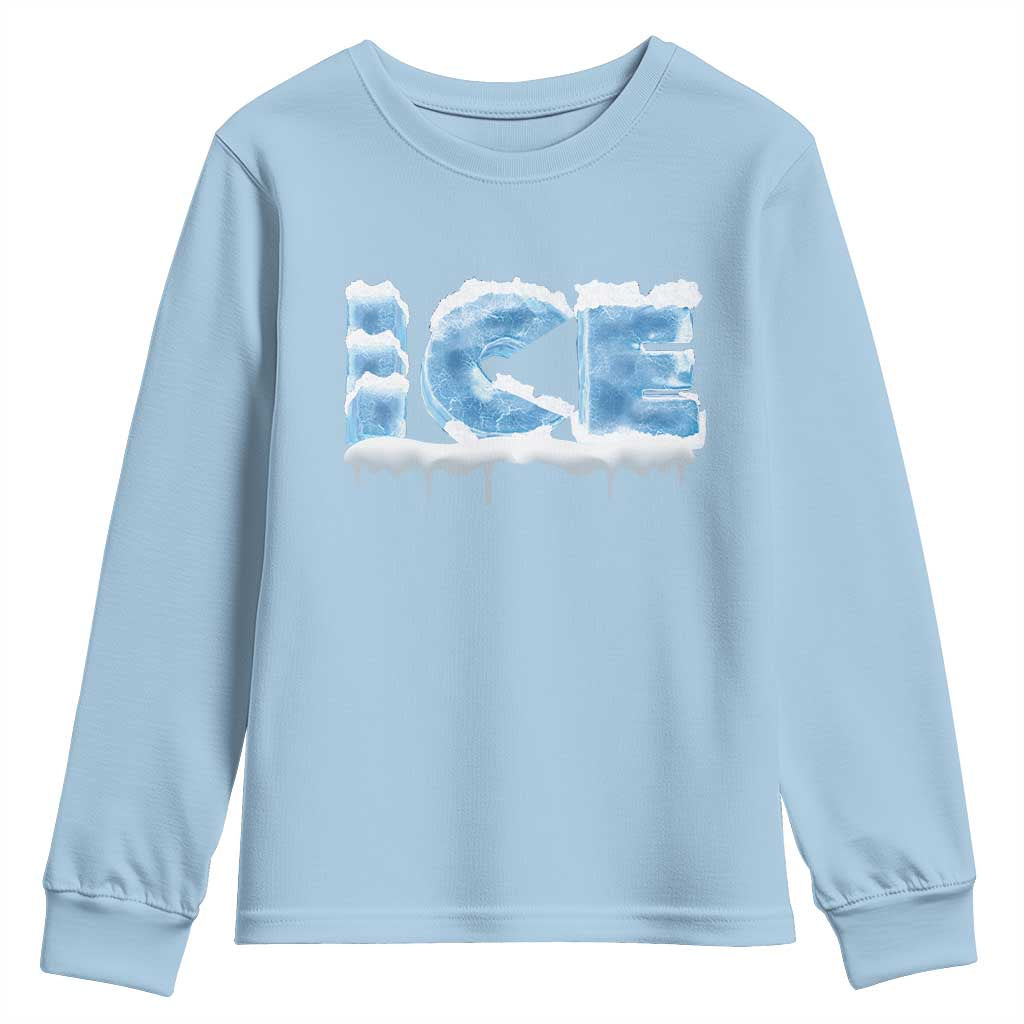 Couple Matching Fire And Ice Youth Sweatshirt Typographic Ice